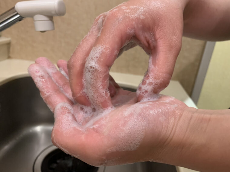 爪を洗う 